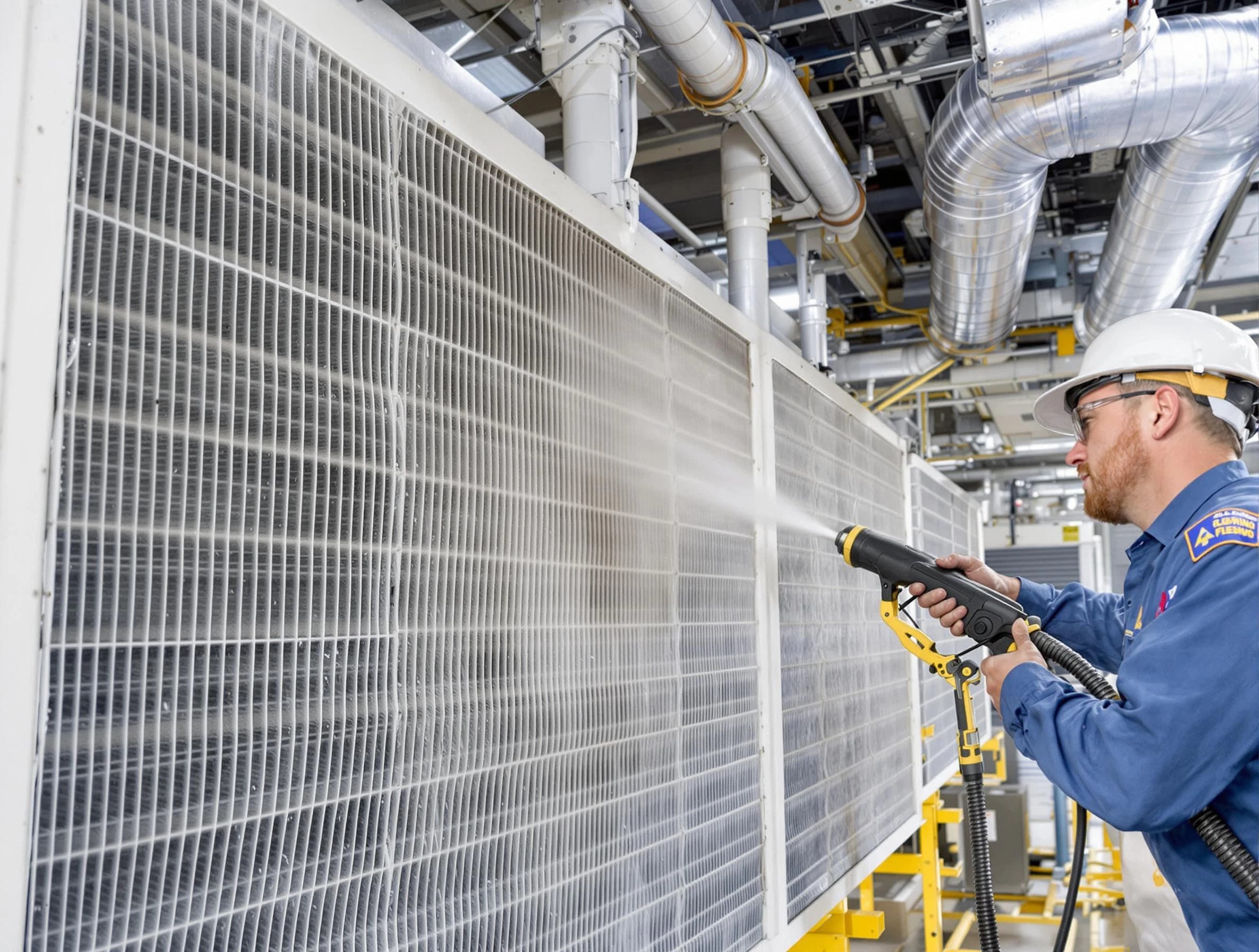 Professional commercial coil cleaning by Bethany Air Duct Cleaning in Bethany