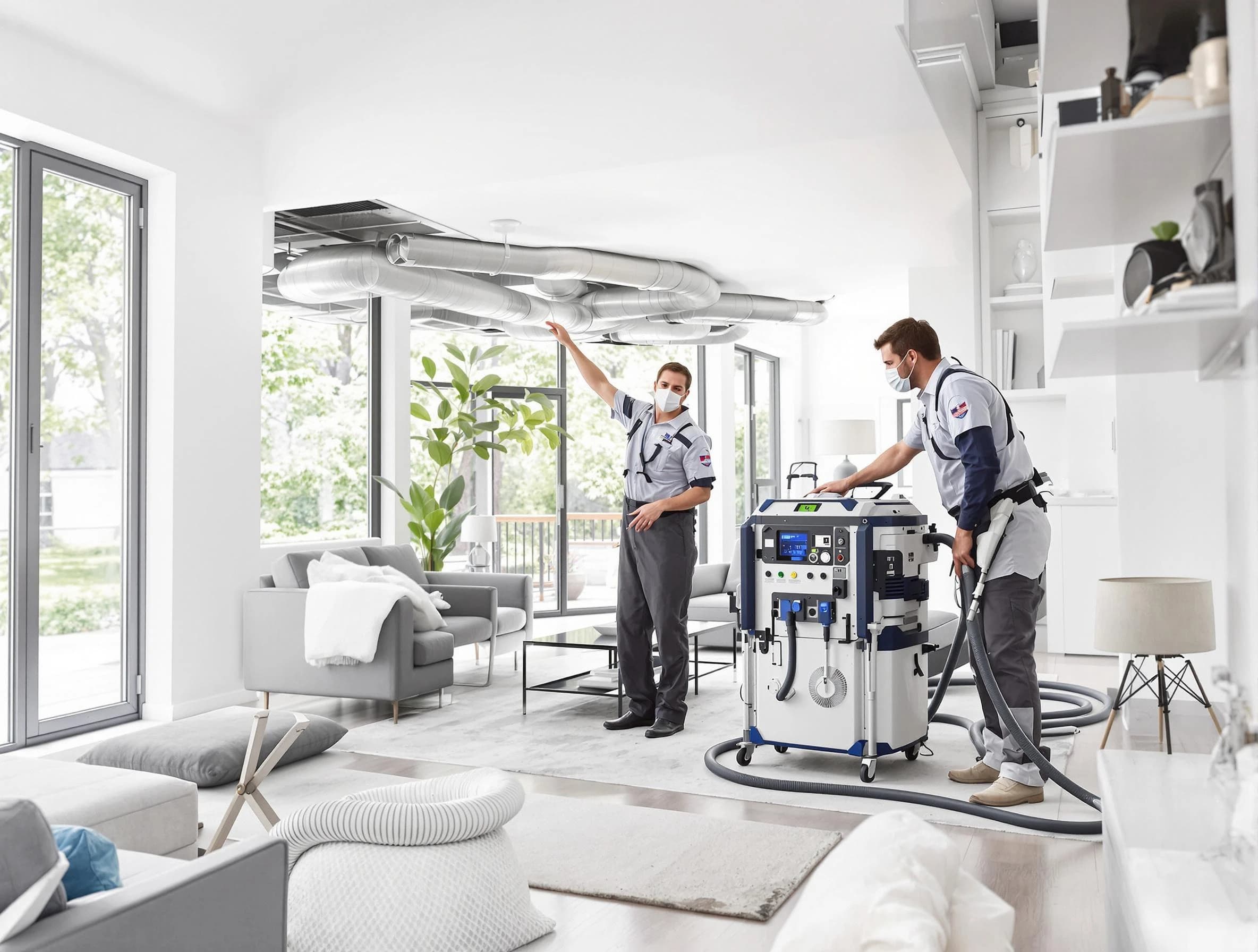 Bethany Air Duct Cleaning professional conducting pure air duct cleaning with state-of-the-art equipment in Bethany