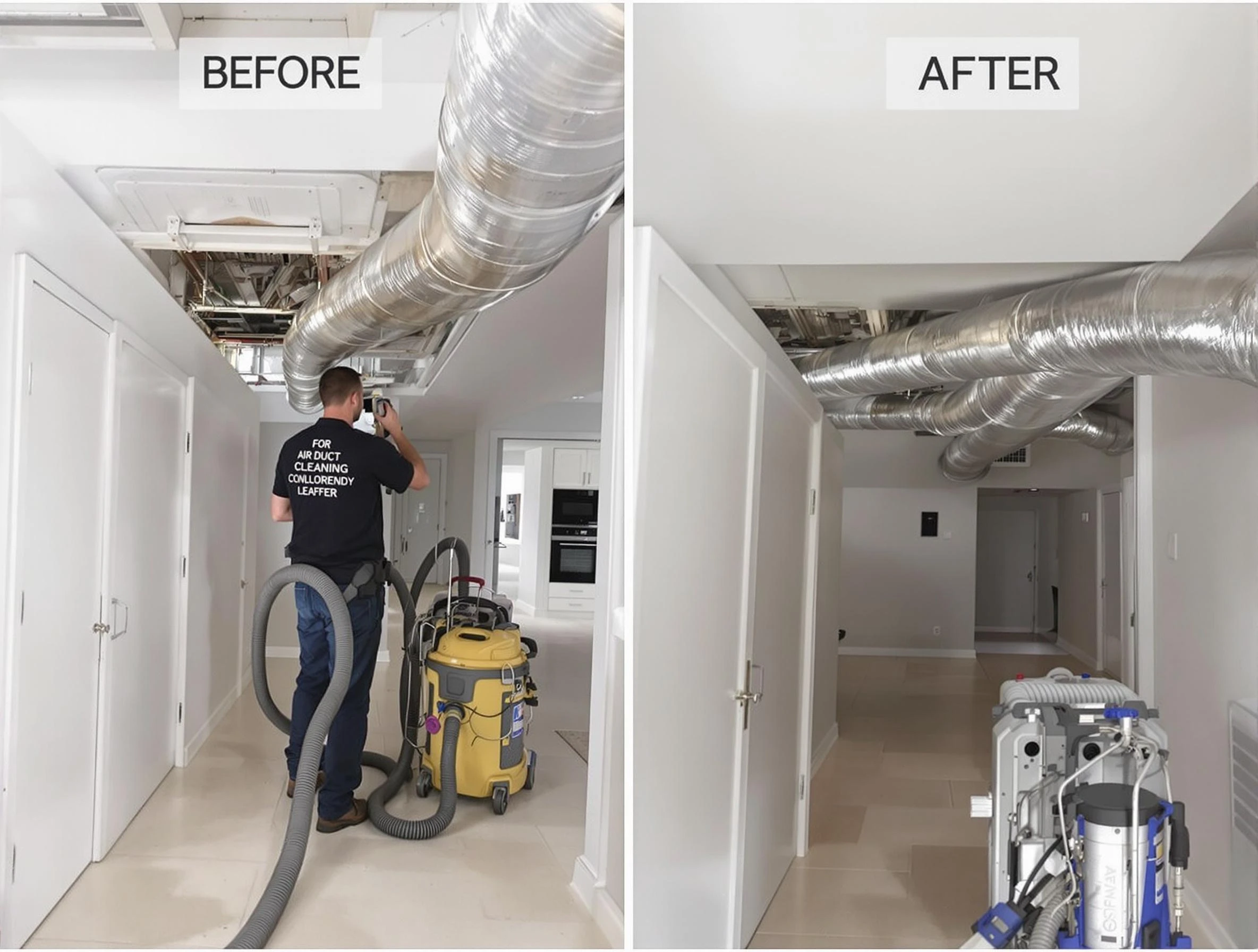Bethany Air Duct Cleaning professional performing thorough air duct cleaning in Bethany